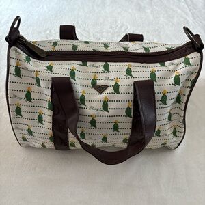 Y2K VTG Roxy Logo Bird Printed Satchel Mini Duffle Bag - READ